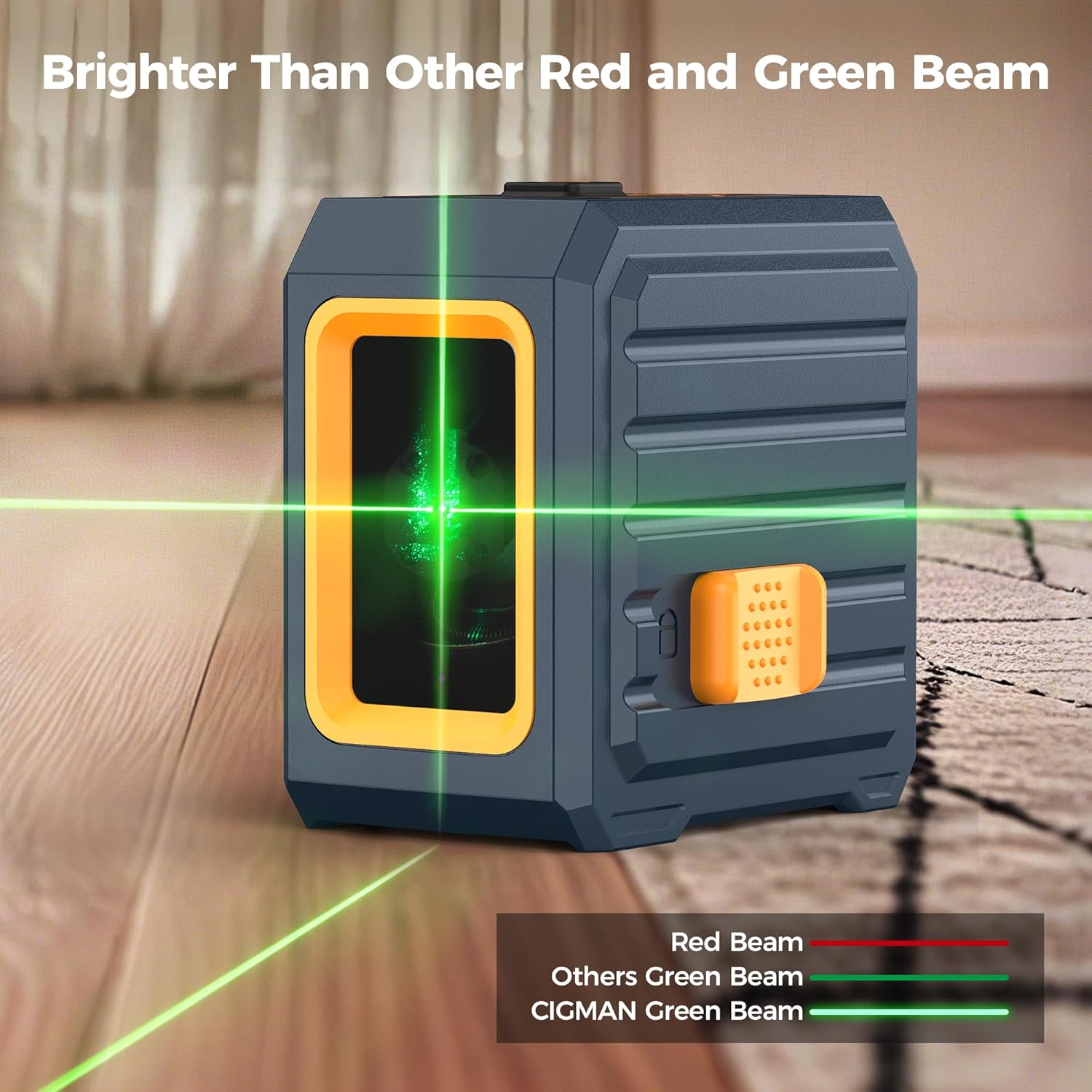 Thumbnail 5 de CIGMAN Self-Leveling Green Laser Level with 90 cm Adjustable Tripod – 30 m Range, ±1.5 mm @ 5 m