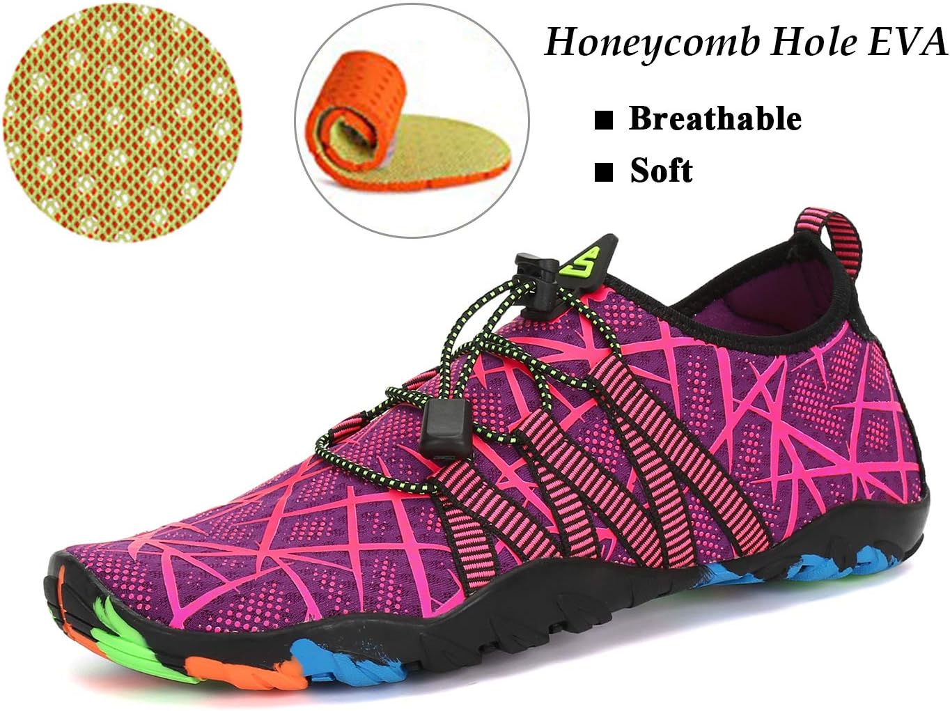 Thumbnail 4 de SAGUARO Badeschuhe für Herren/Damen – 7/9 Drainagelöcher, Schnelltrocknend, Gr. 35–48