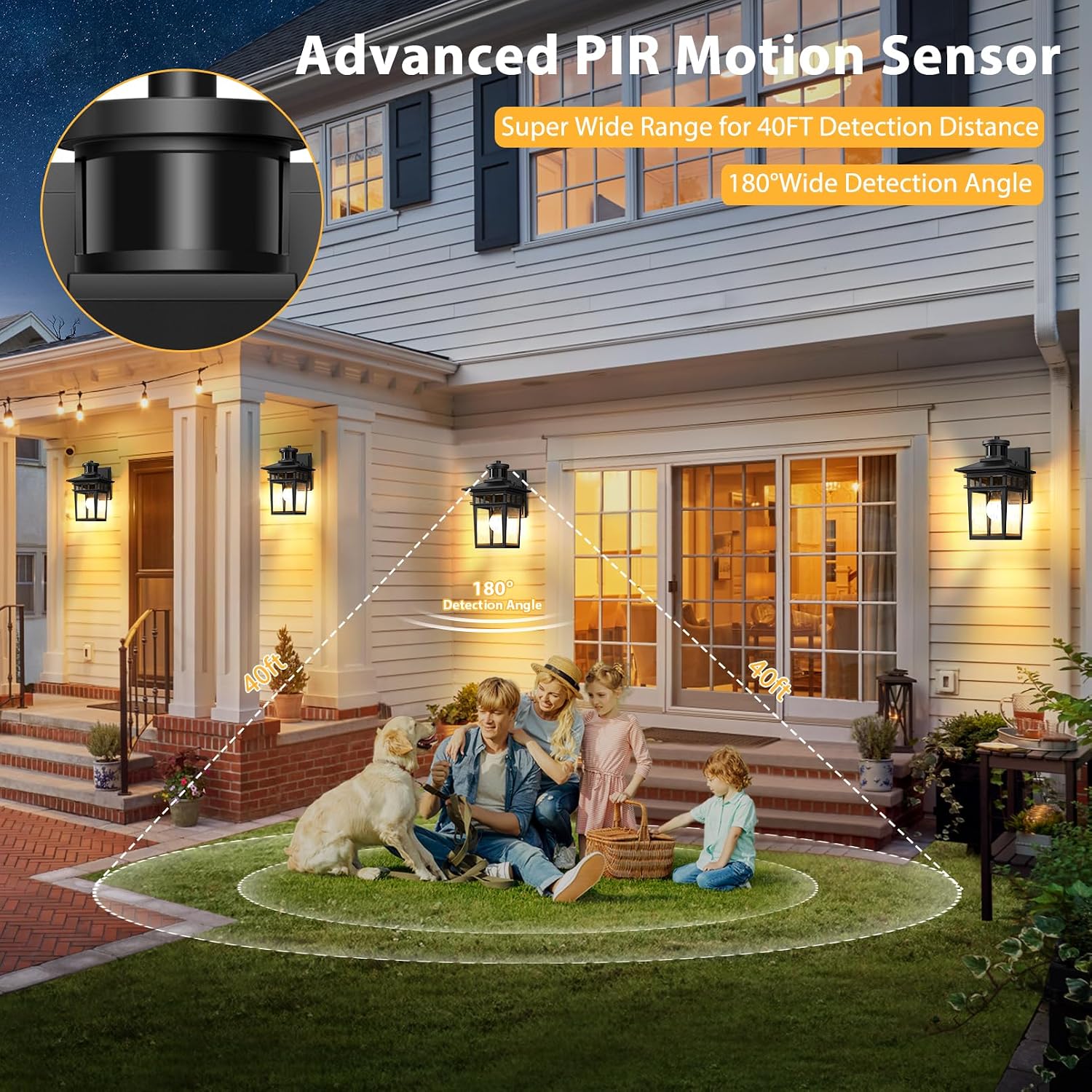 Thumbnail 3 de APOTO Motion Sensor Outdoor Lights