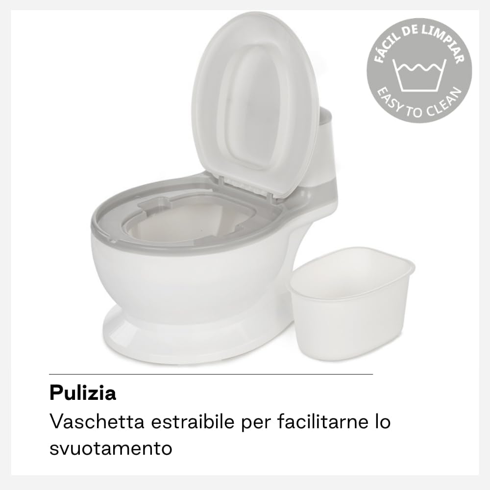 Detalle de Jané First Potty: vasino educativo con suono realista e contenitore estraibile antischizzo