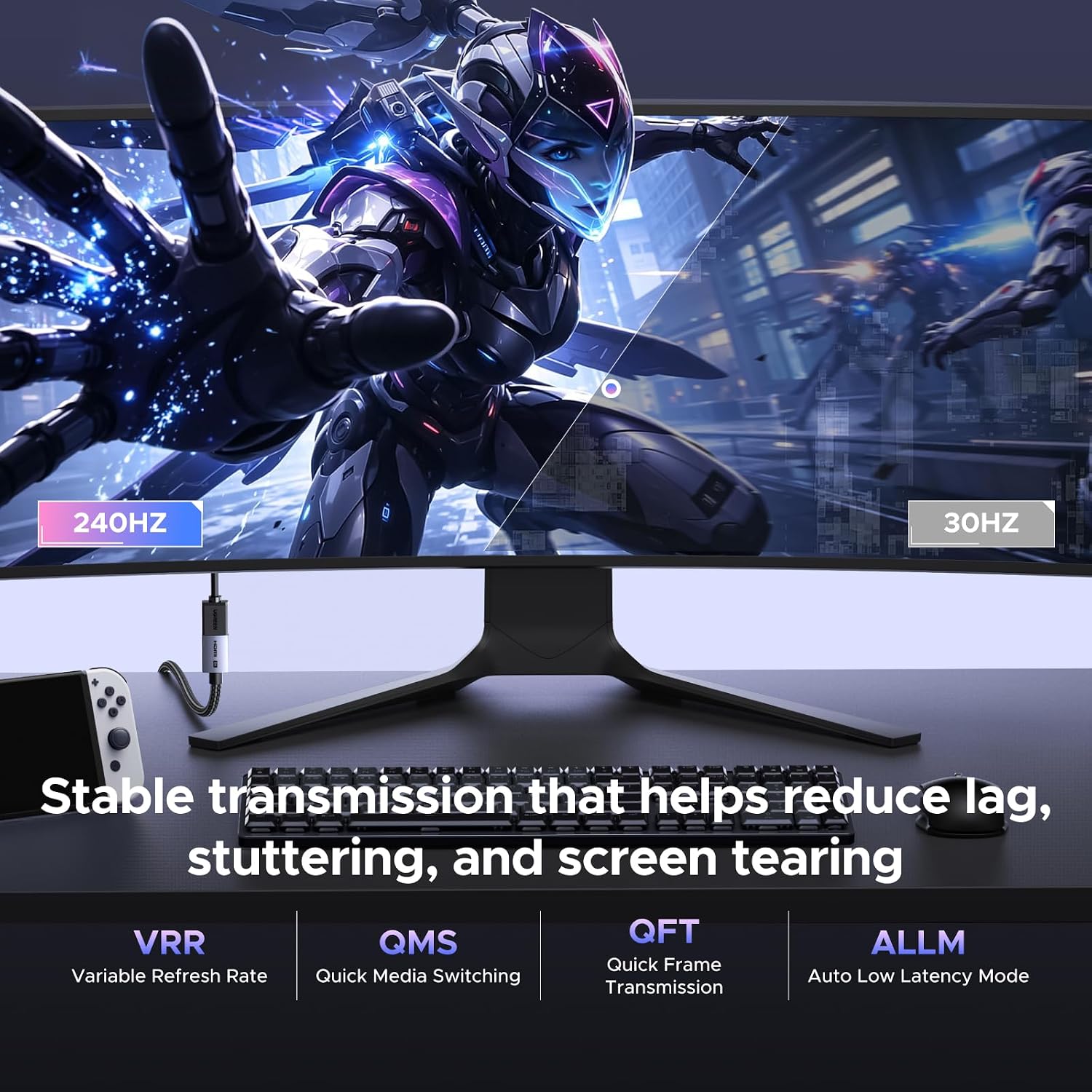 Thumbnail 4 de UGREEN Cavo di Prolunga HDMI 2.1 8K/60Hz, 4K/240Hz – Maschio-Femmina, 1 m, 48 Gbps, HDR, eARC, Dolby Atmos