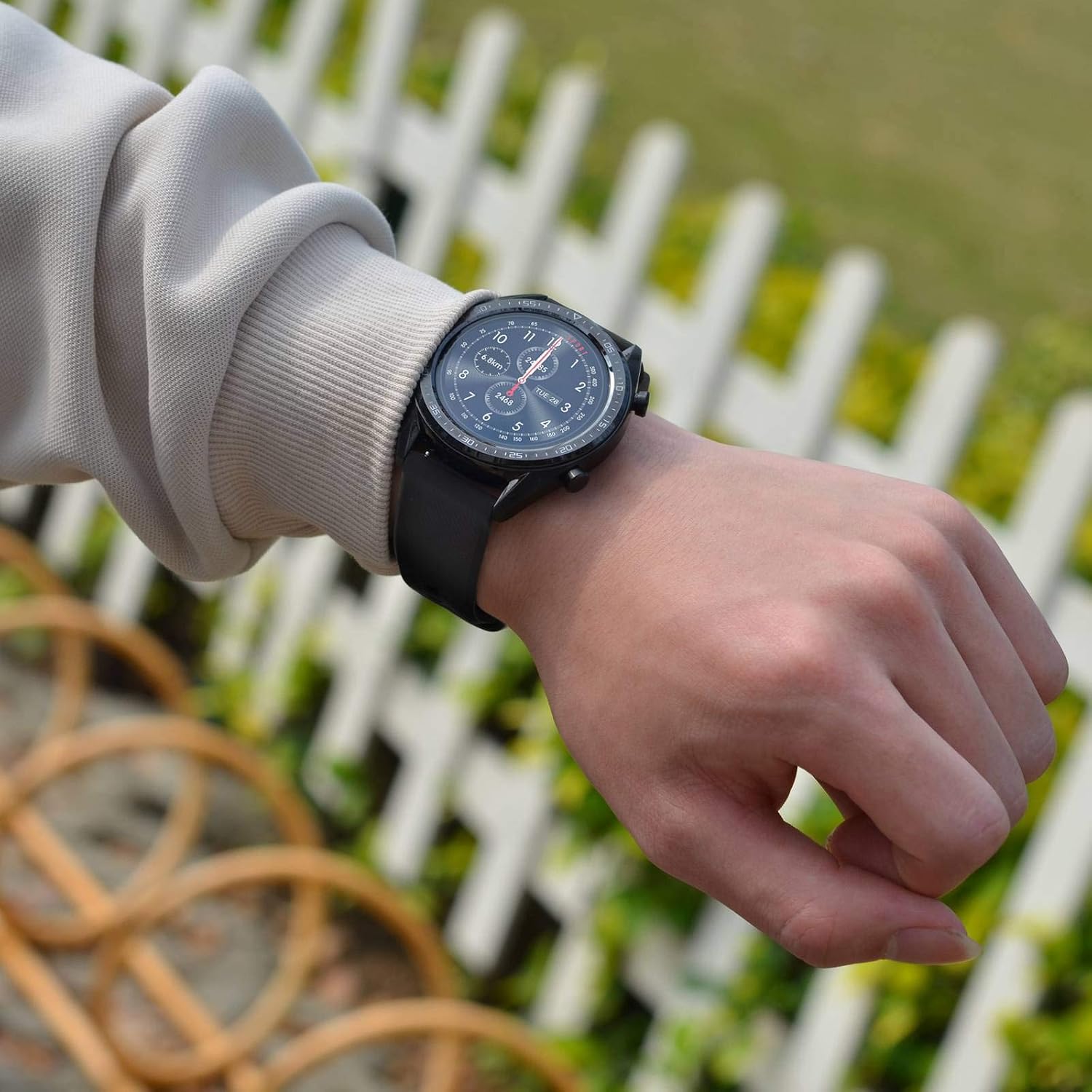 Detalle 2 de Bracelet de montre BISONSTRAP en silicone à dégagement rapide (18 à 22 mm) pour hommes et femmes