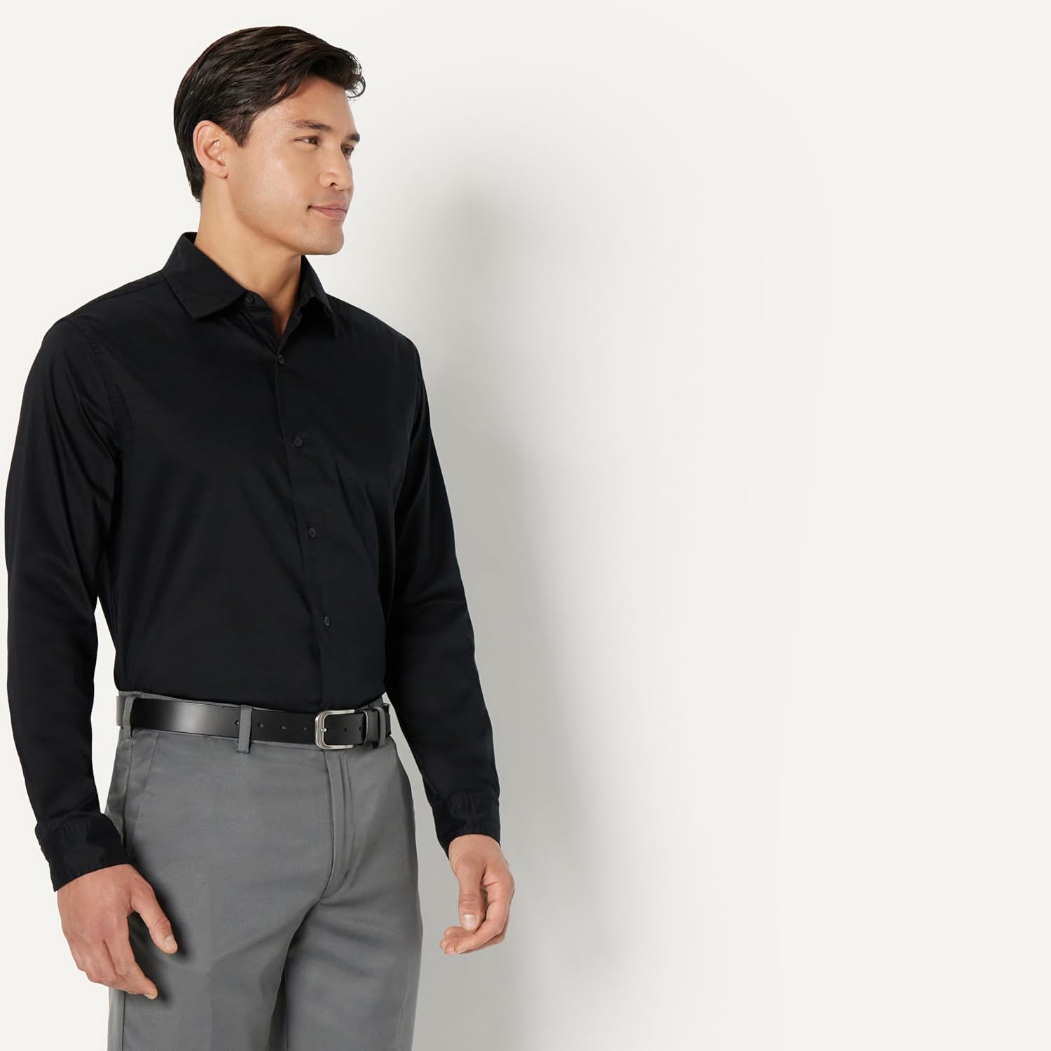 Detalle 2 de Amazon Essentials Men's Regular Fit Long Sleeve Wrinkle Resistant Stretch Dress Shirt