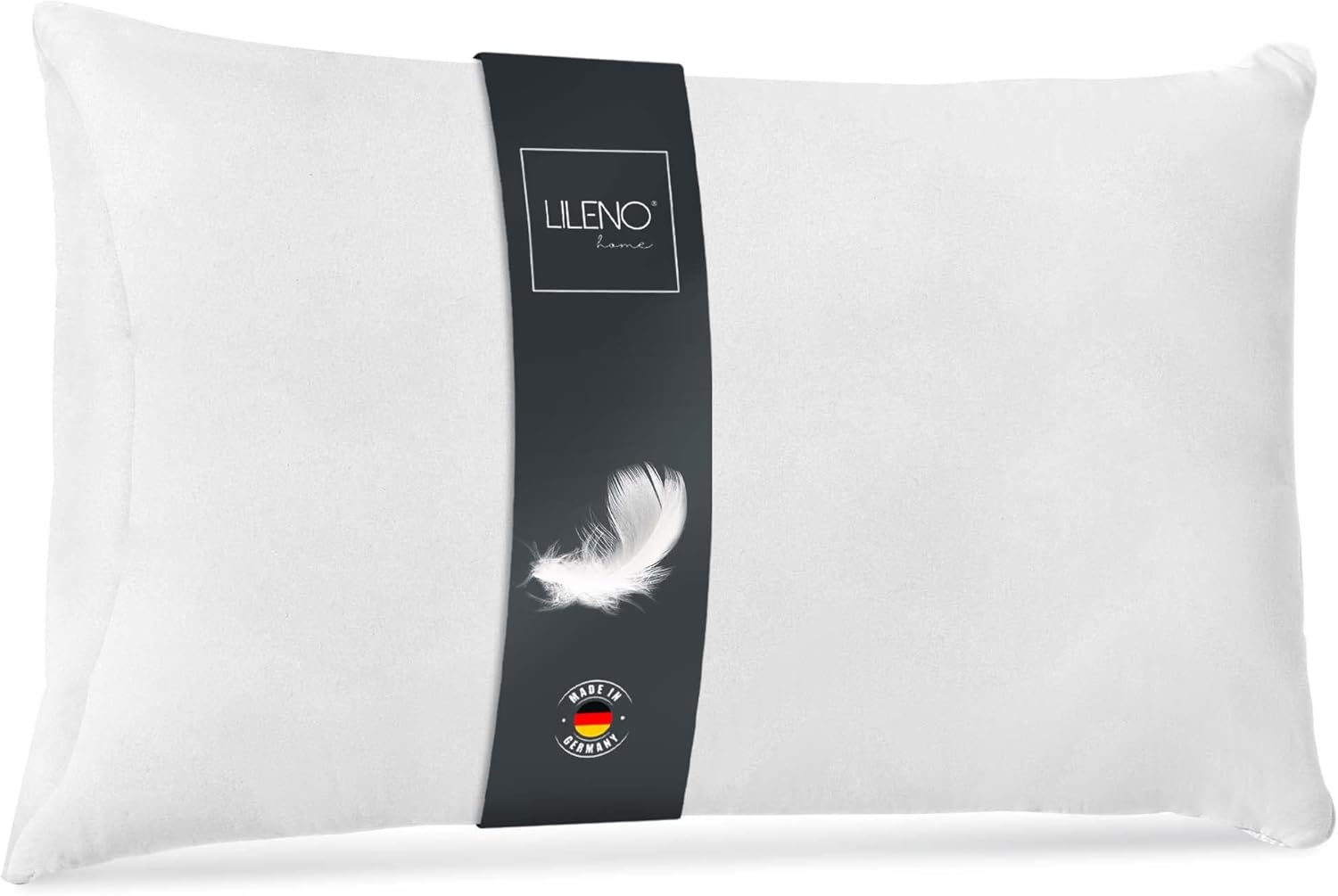 Detalle de LILENO HOME Federkissen 40x80 cm (1. Set) – Federkernkopf- und Schlafkissen mit 600 g Füllung