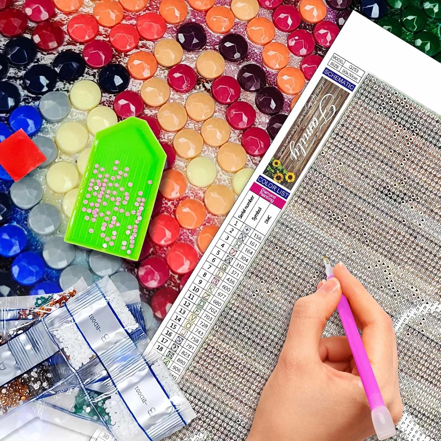 Thumbnail 4 de YALKIN 5D Diamant Painting 30x90 cm