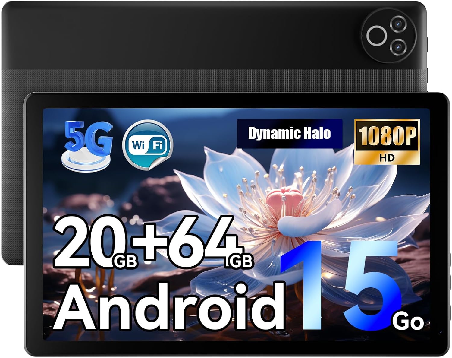 Detalle de Laptok Tablet 10 Zoll Android 15 – 20 GB RAM, 64 GB ROM, erweiterbar bis 1 TB