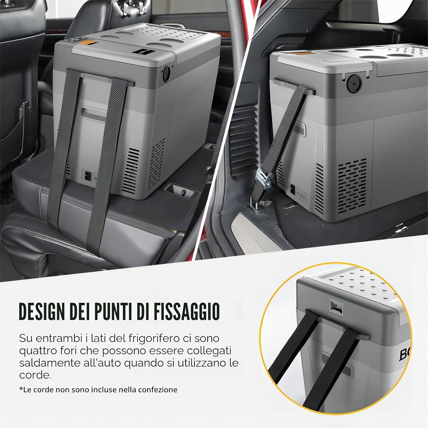 Detalle de BougeRV CRPRO frigo portatile a compressore 29 litri (da -22°C a 10°C) 12/24 V e 110–240 V, grigio