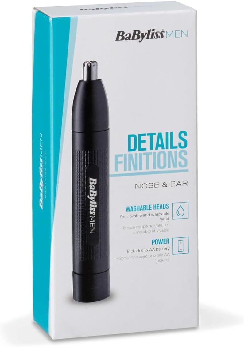Thumbnail 4 de BaByliss Trimmer rifinitore naso/orecchie E650E: lama doppia, batteria e testa rimovibile