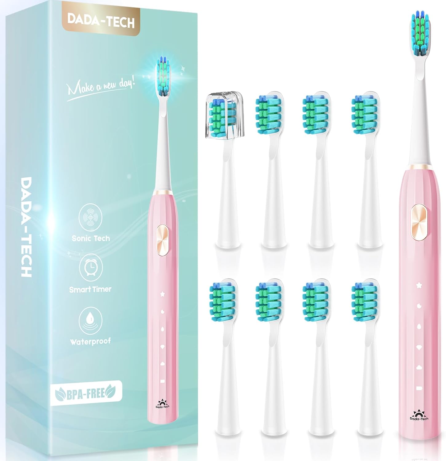 Imagen de Kids Electric Toothbrush 6-12 Rechargeable Sonic Toothbrush Pink en OfertitasTOP