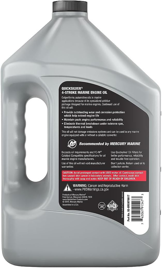 Thumbnail 3 de Quicksilver 10W-30 Marine Engine Oil (4-Stroke) — 8M0078617