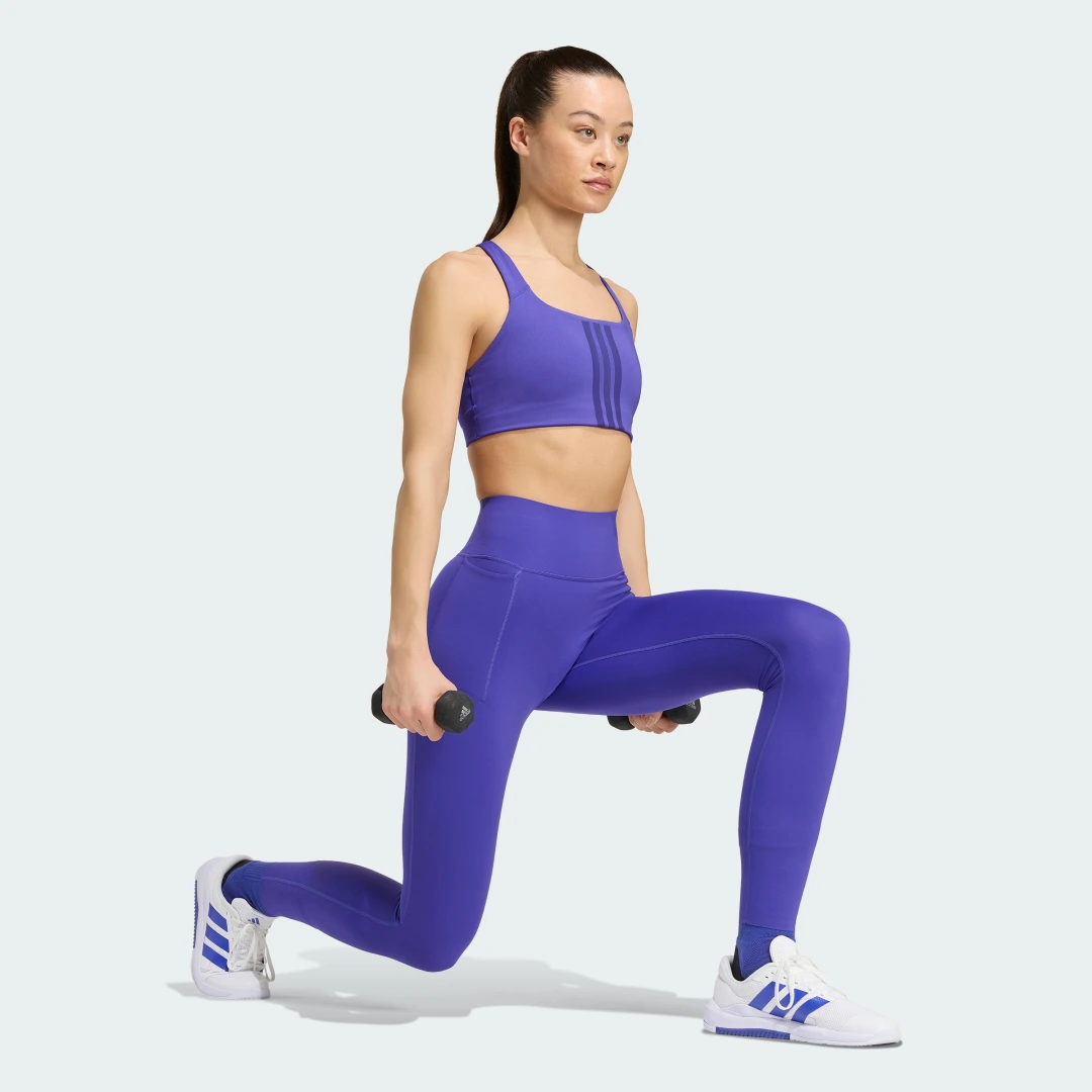 Thumbnail 2 de Mallas largas de entrenamiento Optime Contour de Adidas (Color violeta) – ficha y guía de compra