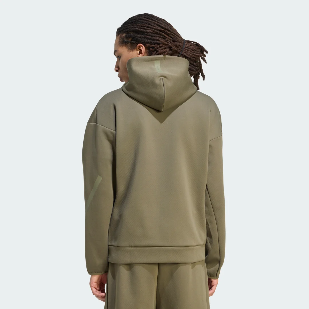 Detalle 2 de Sudadera ADIDAS Z.N.E. con cierre de cremallera – Verde