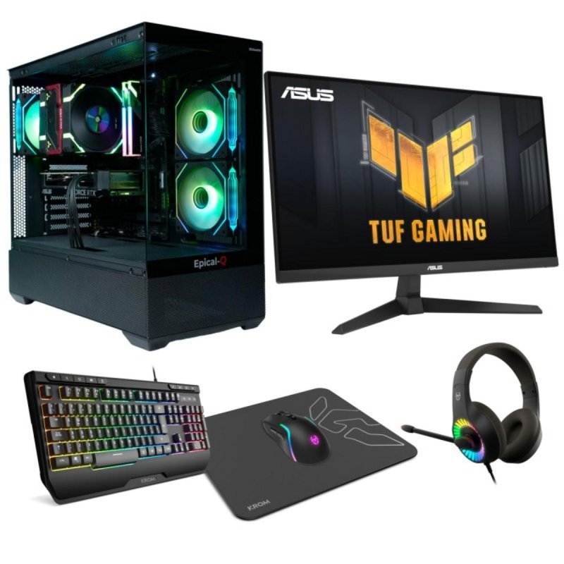 Detalle de Epical-Q Pack Gaming Epic107 Ryzen 7 8700F 32 GB 1 TB SSD RTX 5060Ti 27" Monitor