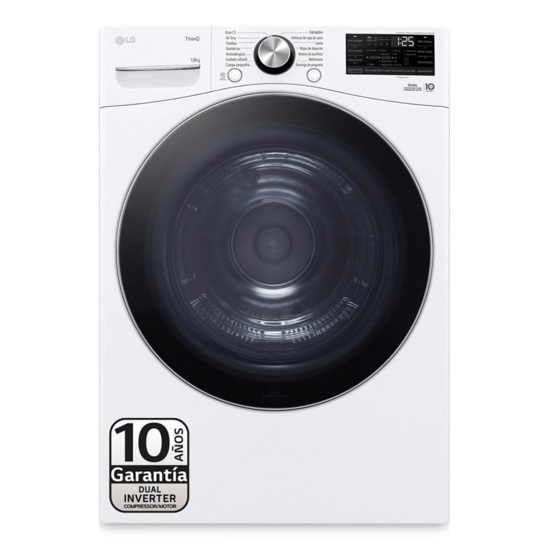 Detalle de LG RH18U8AVCW 18 kg secadora bomba de calor