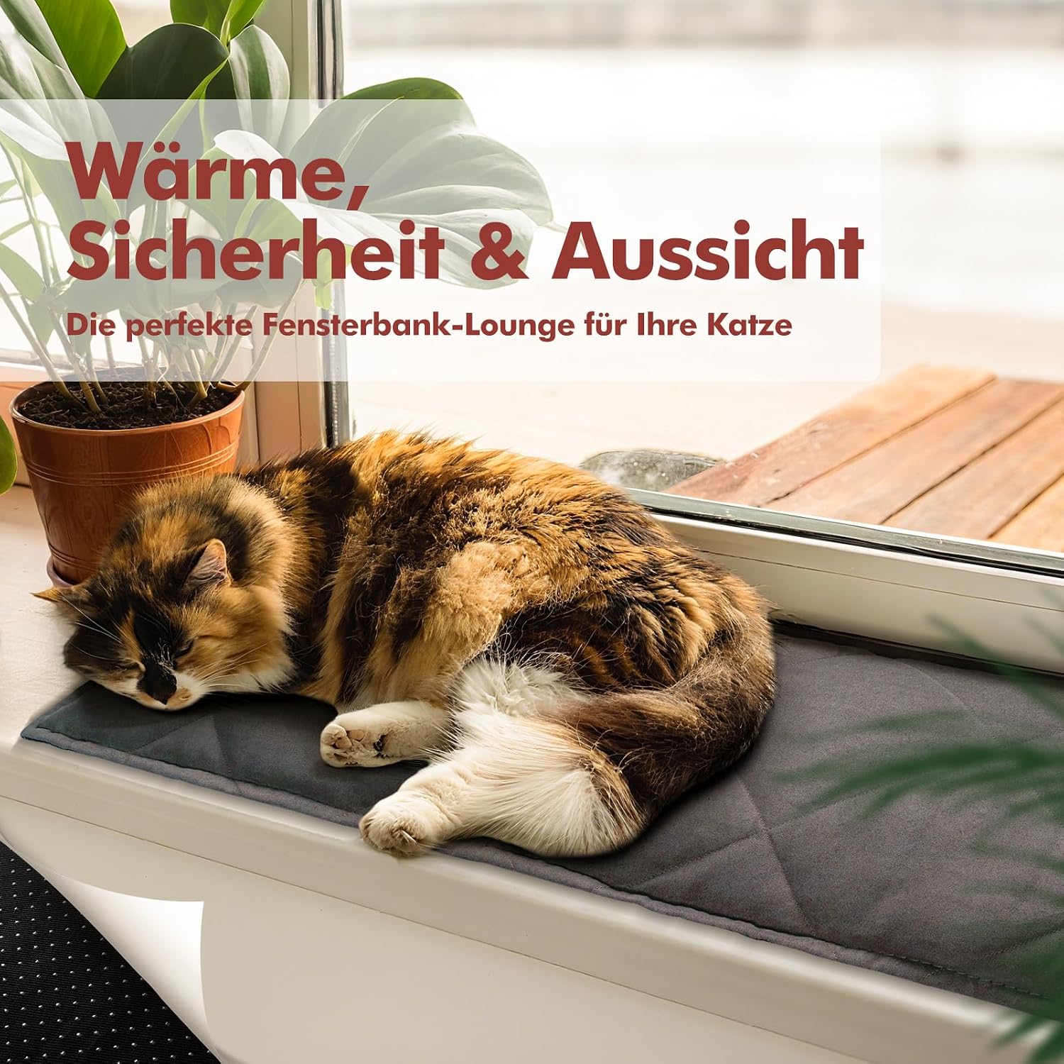 Thumbnail 4 de Katzen Fensterliege 90 x 28 cm 🐱