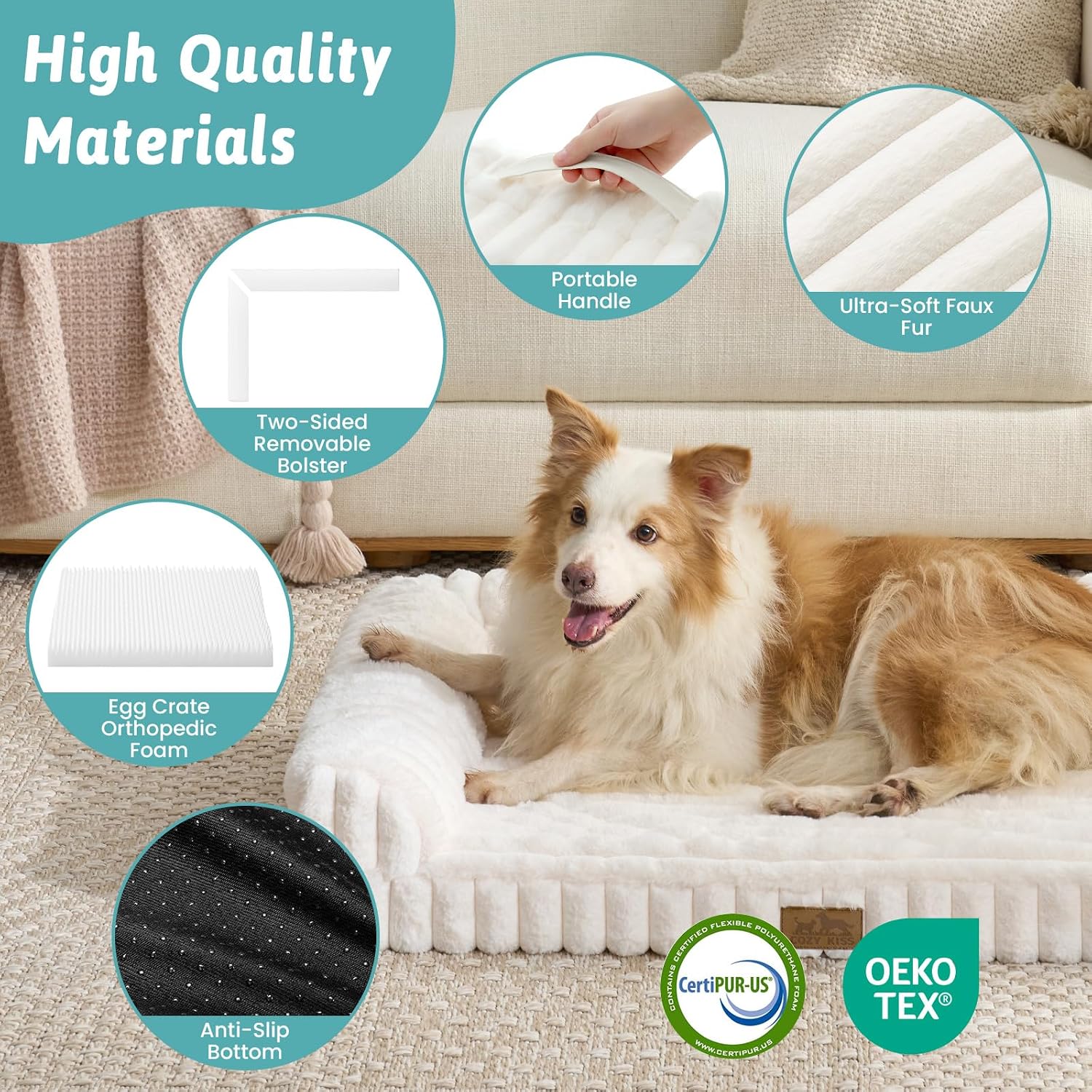 Thumbnail 5 de COZY KISS Orthopedic Dog Bed for Medium Dogs