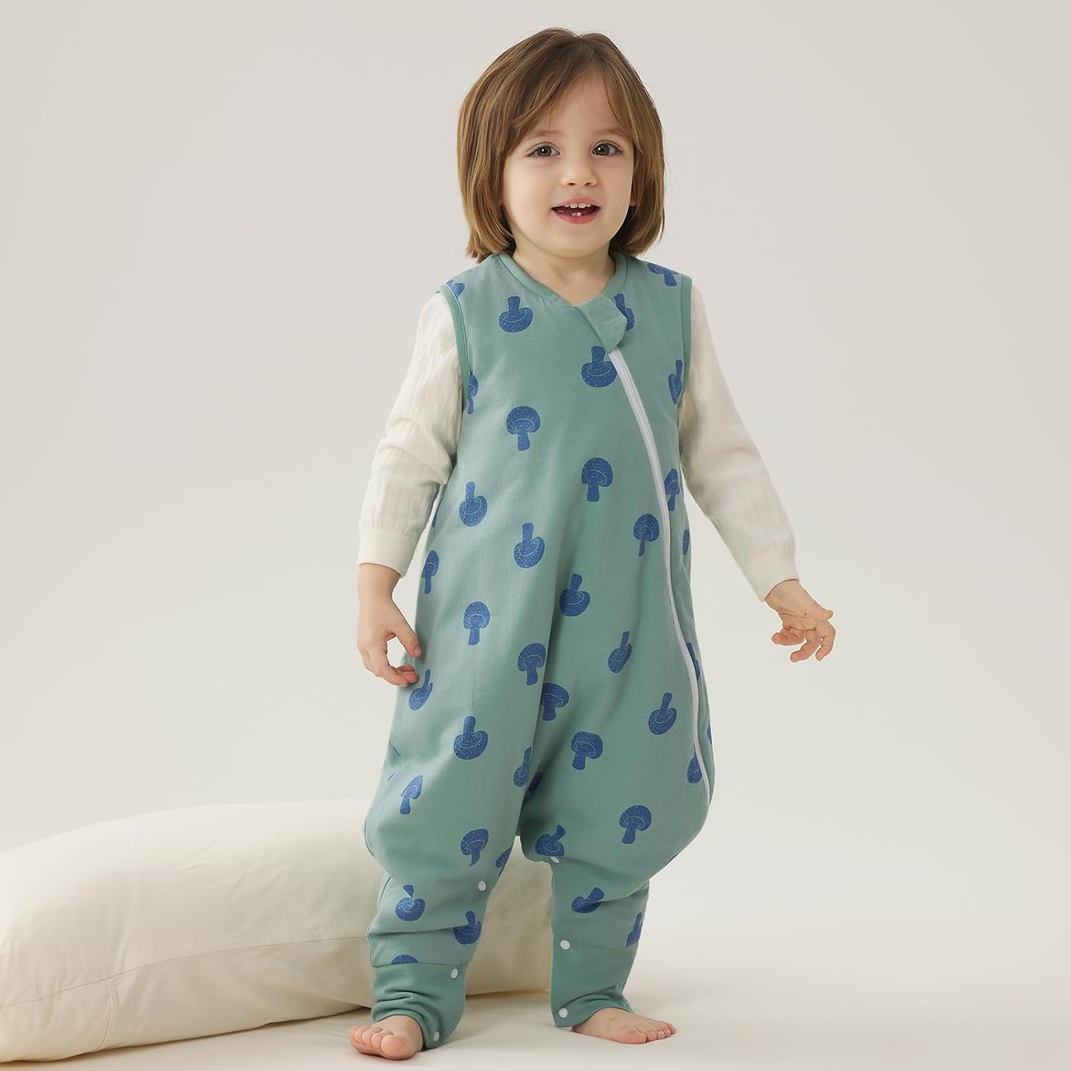 Thumbnail 6 de Duomiaomiao Schlafsack mit Füßen 1,5 TOG aus 100% Baumwolle für Jungen (2–3 Jahre)