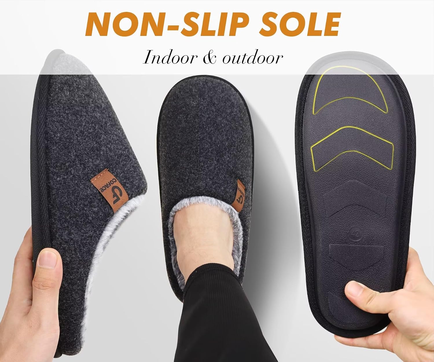 Thumbnail 5 de COFACE Cozy Memory Foam Slippers Size 7-15