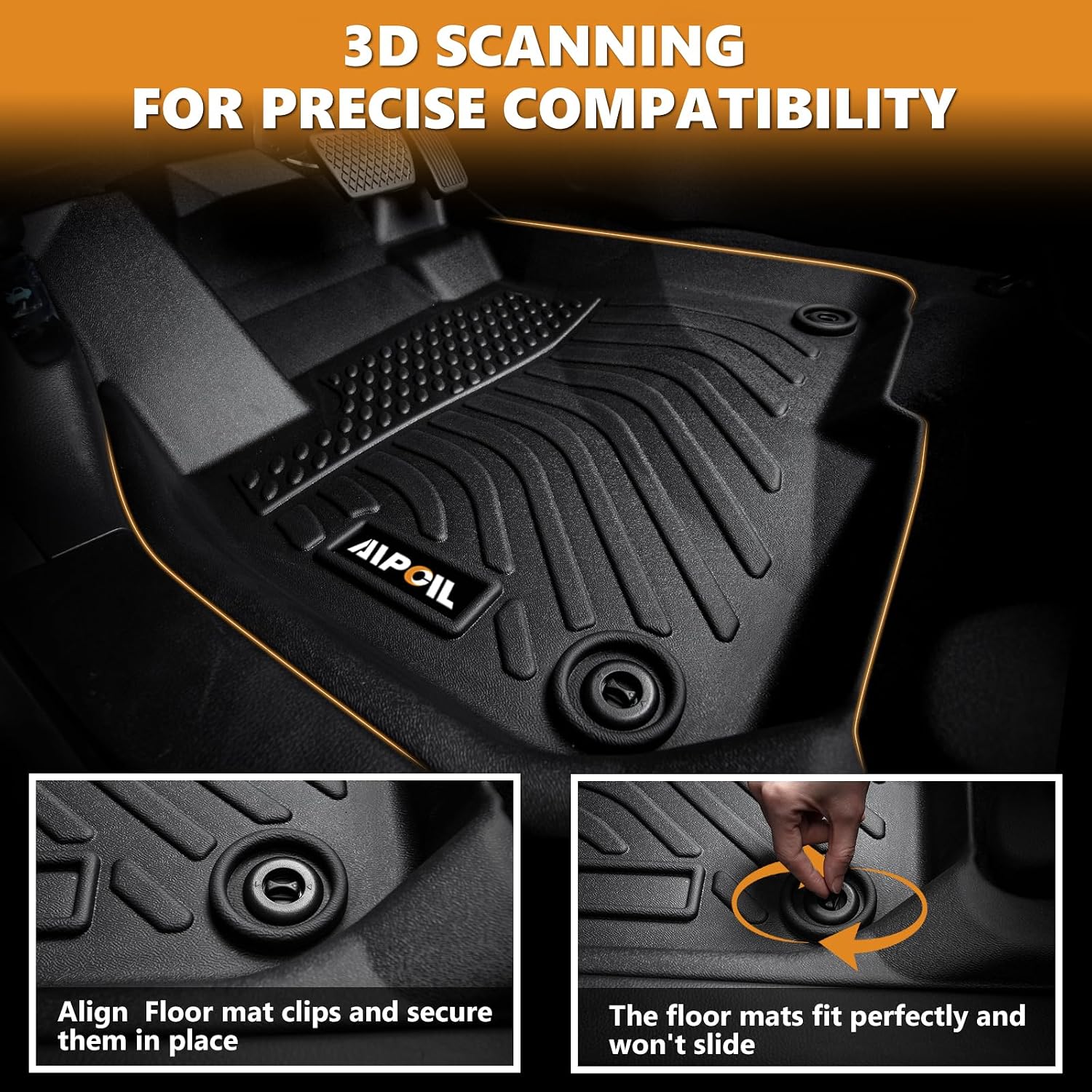 Detalle de AIPOIL Floor Mats Mazda 3 2019-2025 Sedan