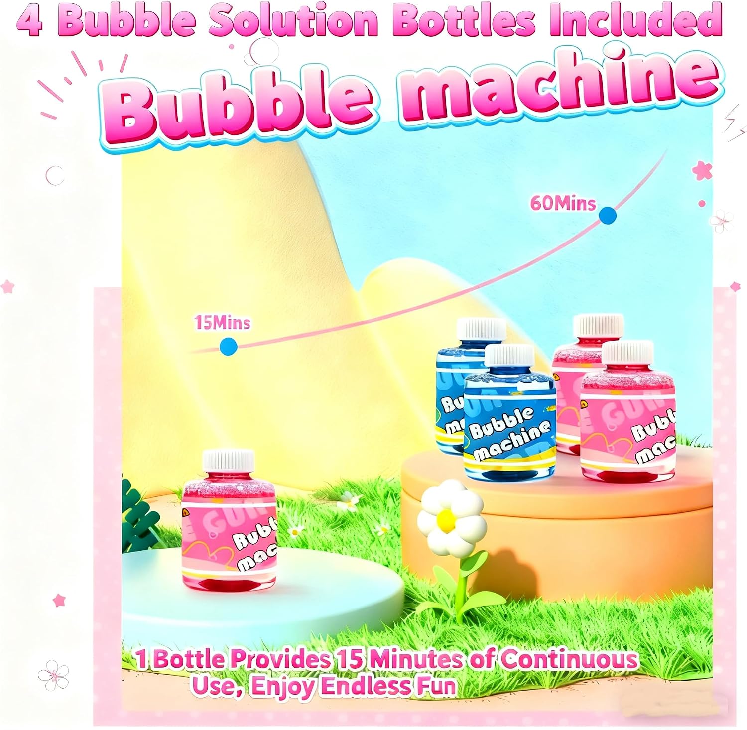 Thumbnail 5 de EagleStone Bubble Gun Pack 2 — 4-Bottle Set