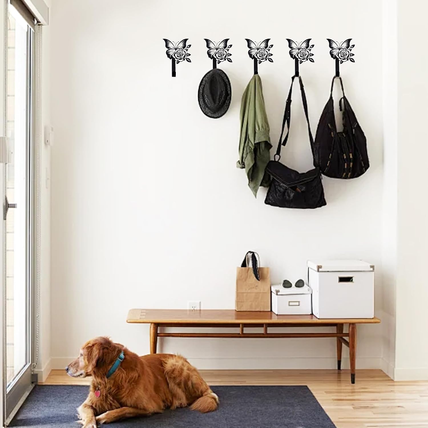 Detalle de Maijdoany butterfly wall hooks