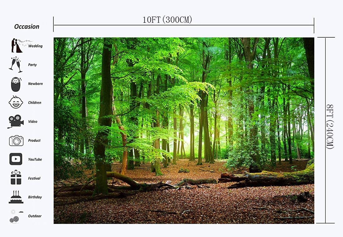 Thumbnail 2 de Haosphoto 10x8FT Spring Forest Backdrop: a versatile kids’ and occasion photography prop