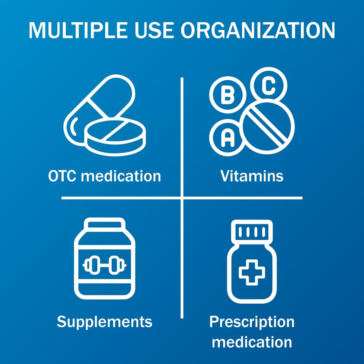 Thumbnail 4 de Amazon Basic Care Weekly Pill Organizer, 7 days
