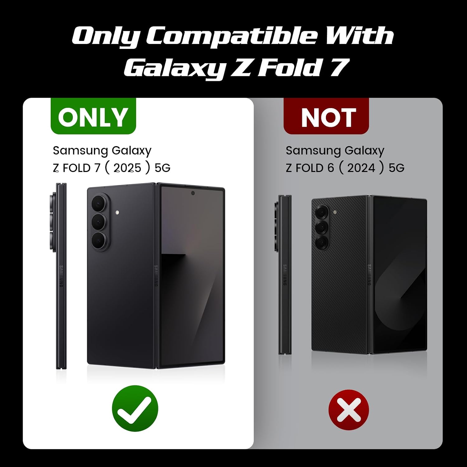 Detalle 2 de Doeshine Samsung Galaxy Z Fold 7 slim case with privacy screen protector
