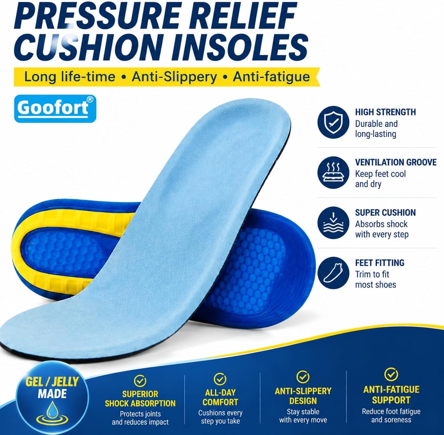 Detalle de Goofort 3D-Xpain Gel Insoles 0.5mm