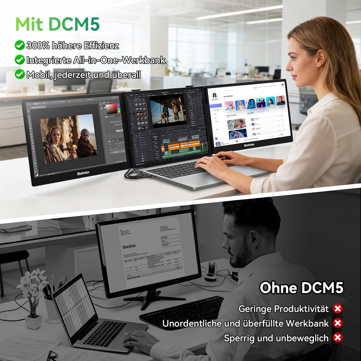 Thumbnail 4 de Blackview DCM5: Ultraportabler 14" Laptop Bildschirm-Erweiterung mit Blaulichtschutz