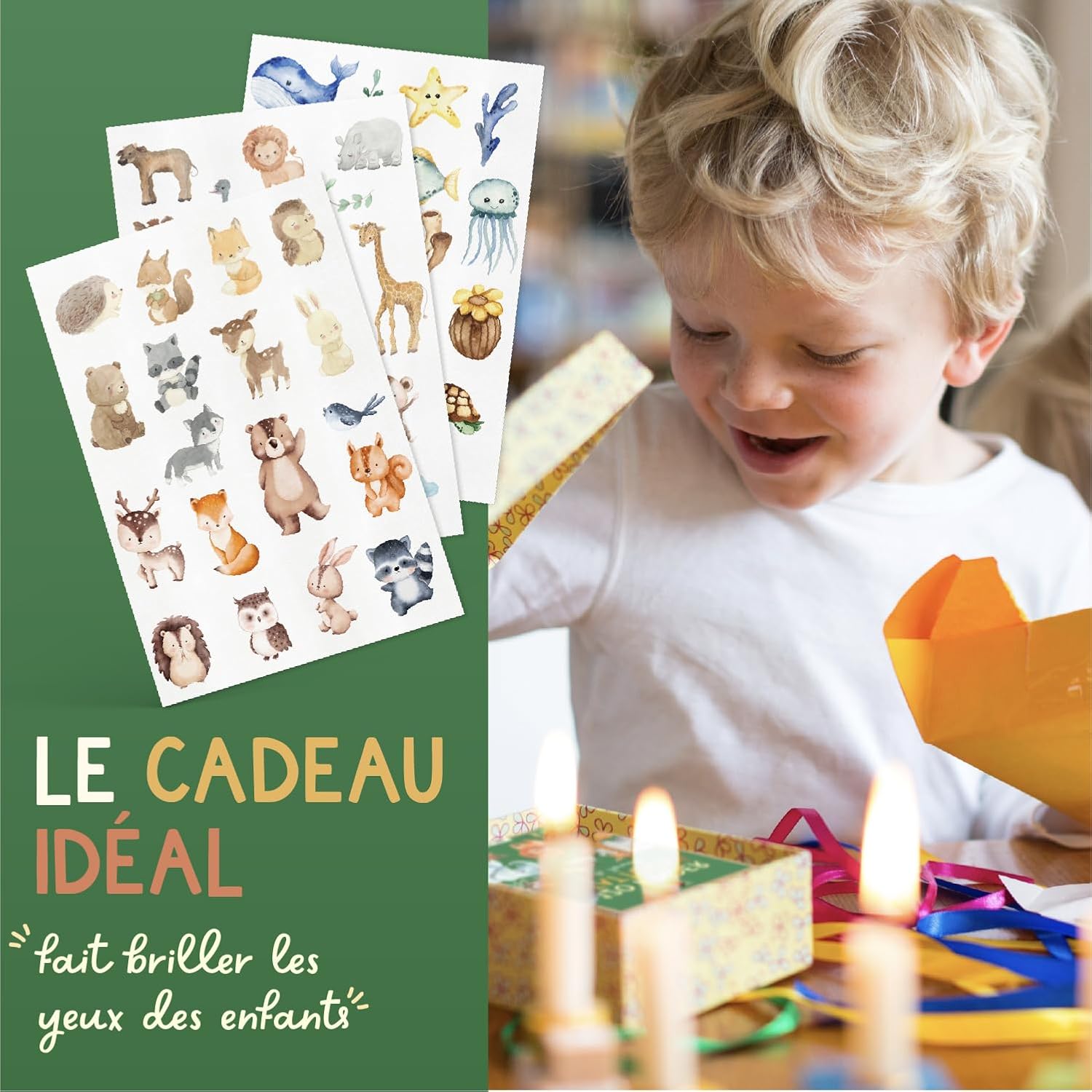 Detalle de Famifidus 120 tatouages temporaires pour enfant : motifs doux et faciles à appliquer
