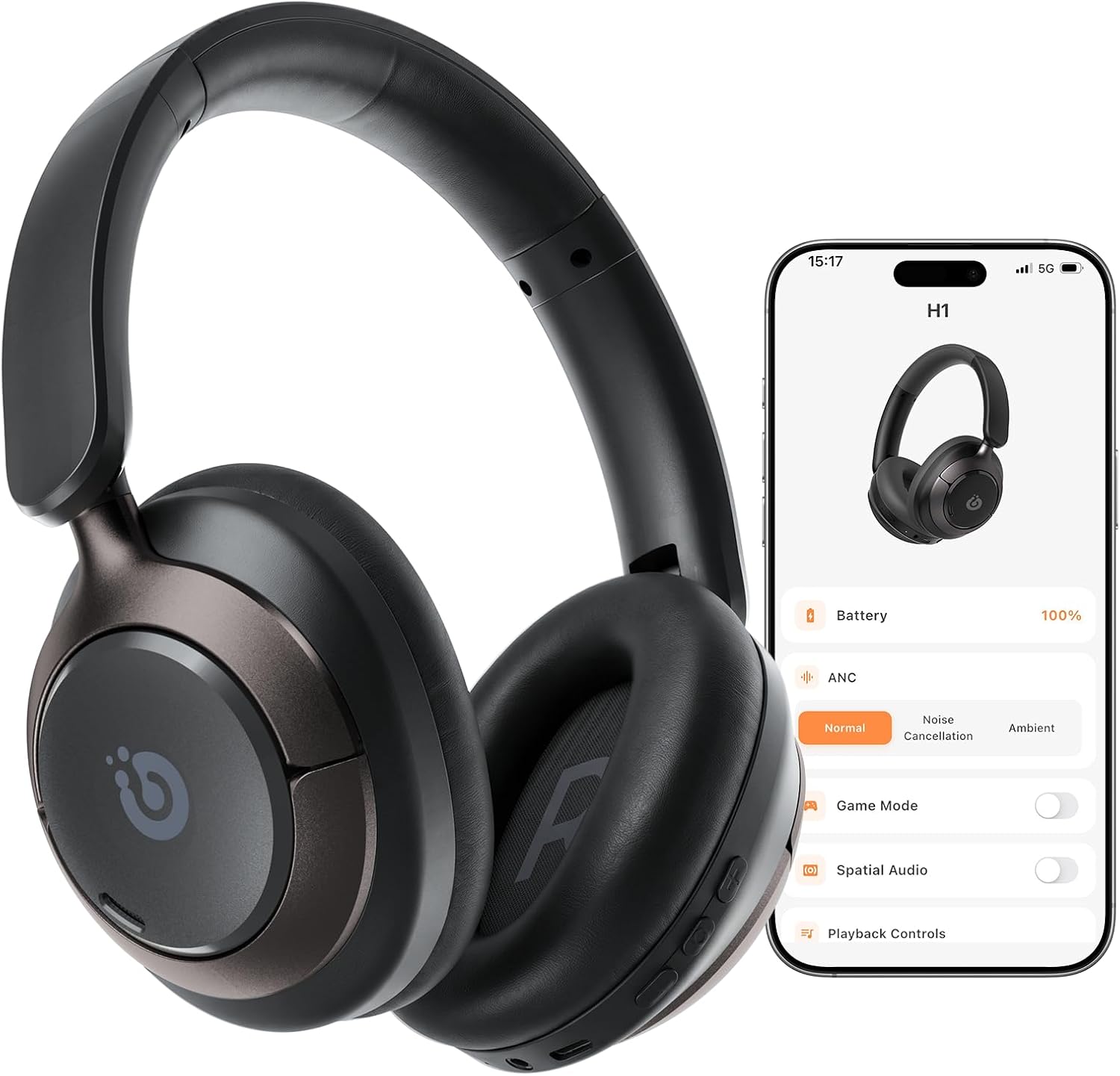 Detalle de Boean Over-Ear Headphones with Bluetooth 6.0