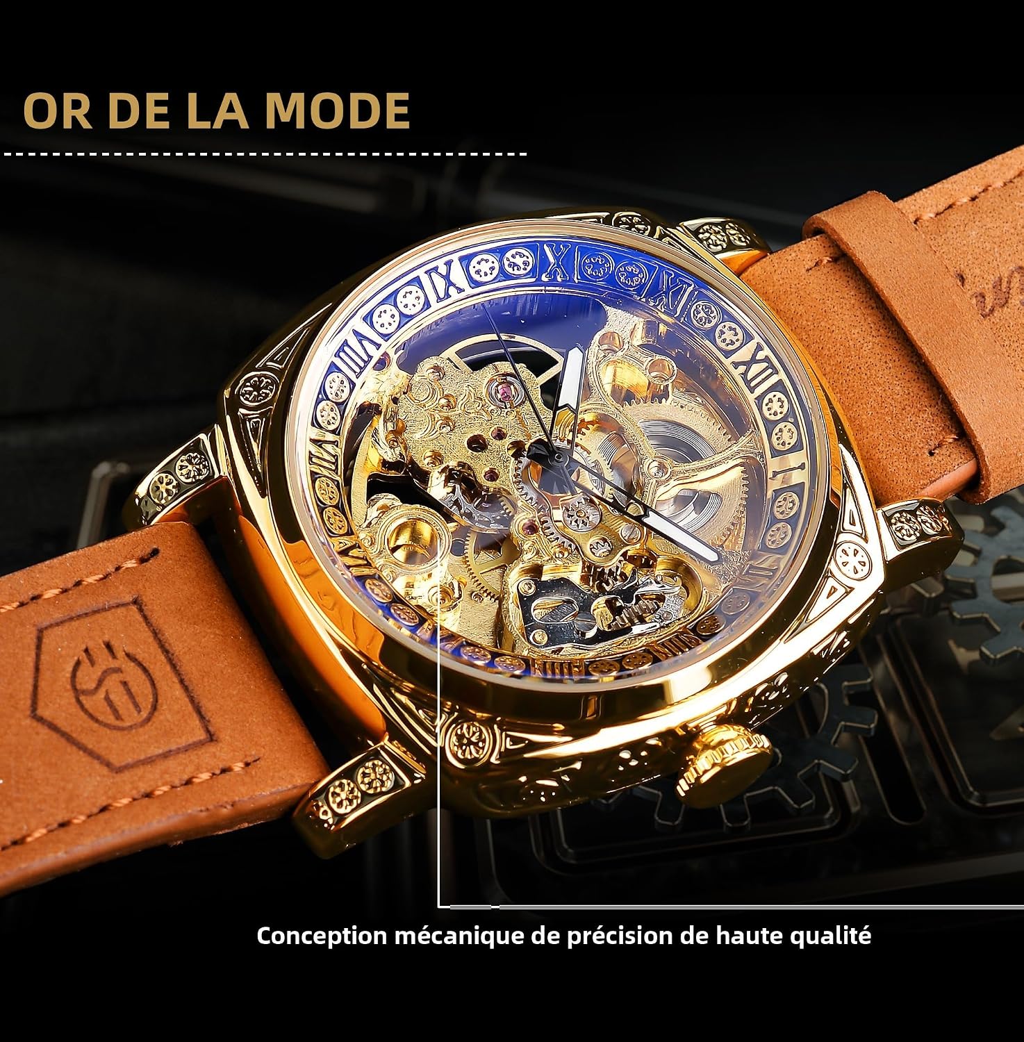 Detalle de FORSINING montre automatique carrée 50 m