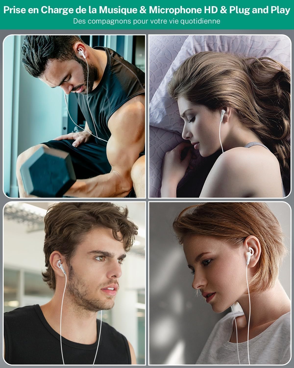 Thumbnail 4 de Kabel-Kopfhörer mit 3,5-mm Klinke und Mikrofon (In-Ear) für Samsung, iPhone, iPad & Co.