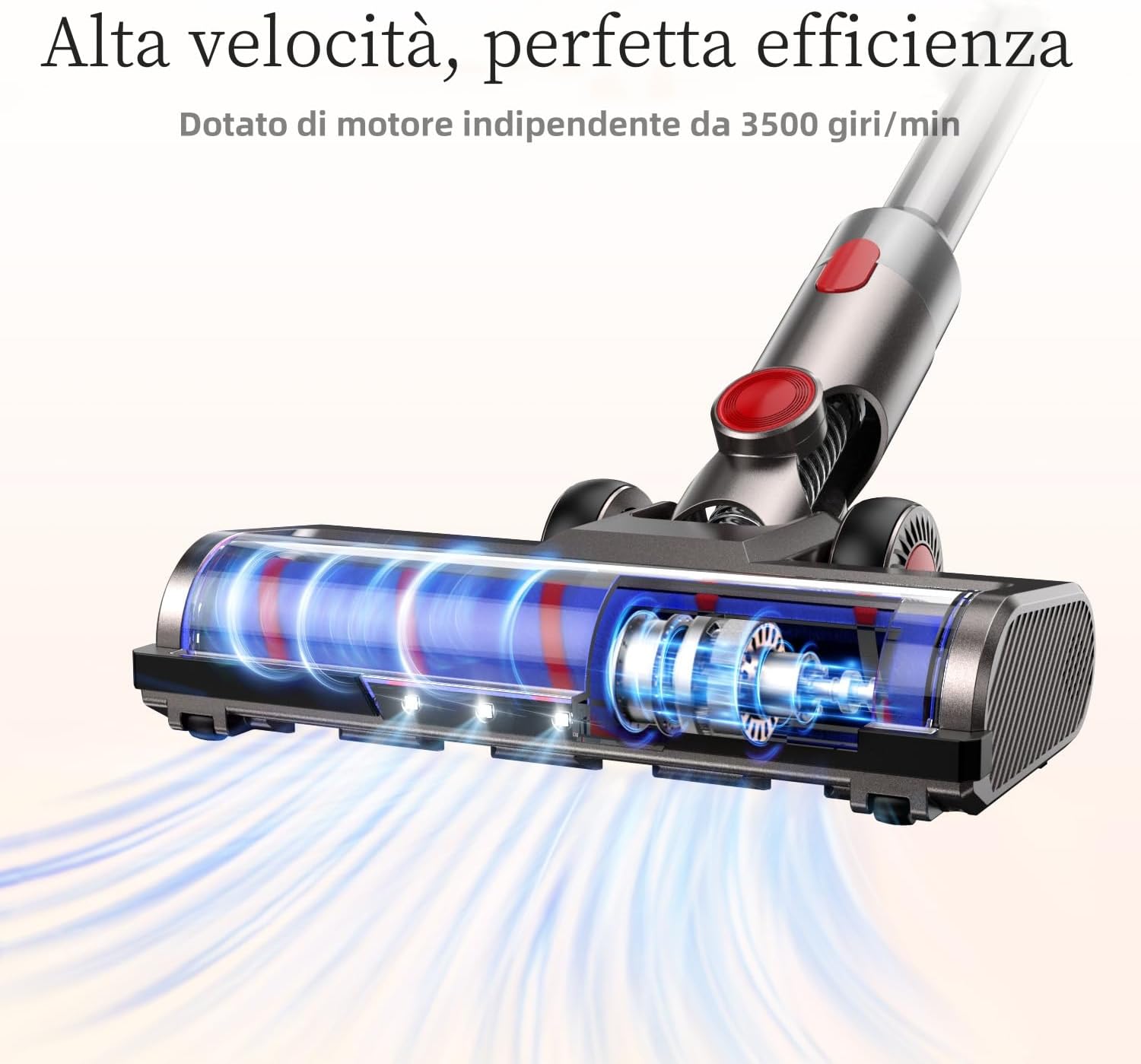 Thumbnail 2 de Spazzola compatibile con Dyson V7 V8 V10 V11 V15, testina di ricambio con 4 LED e 2 rulli