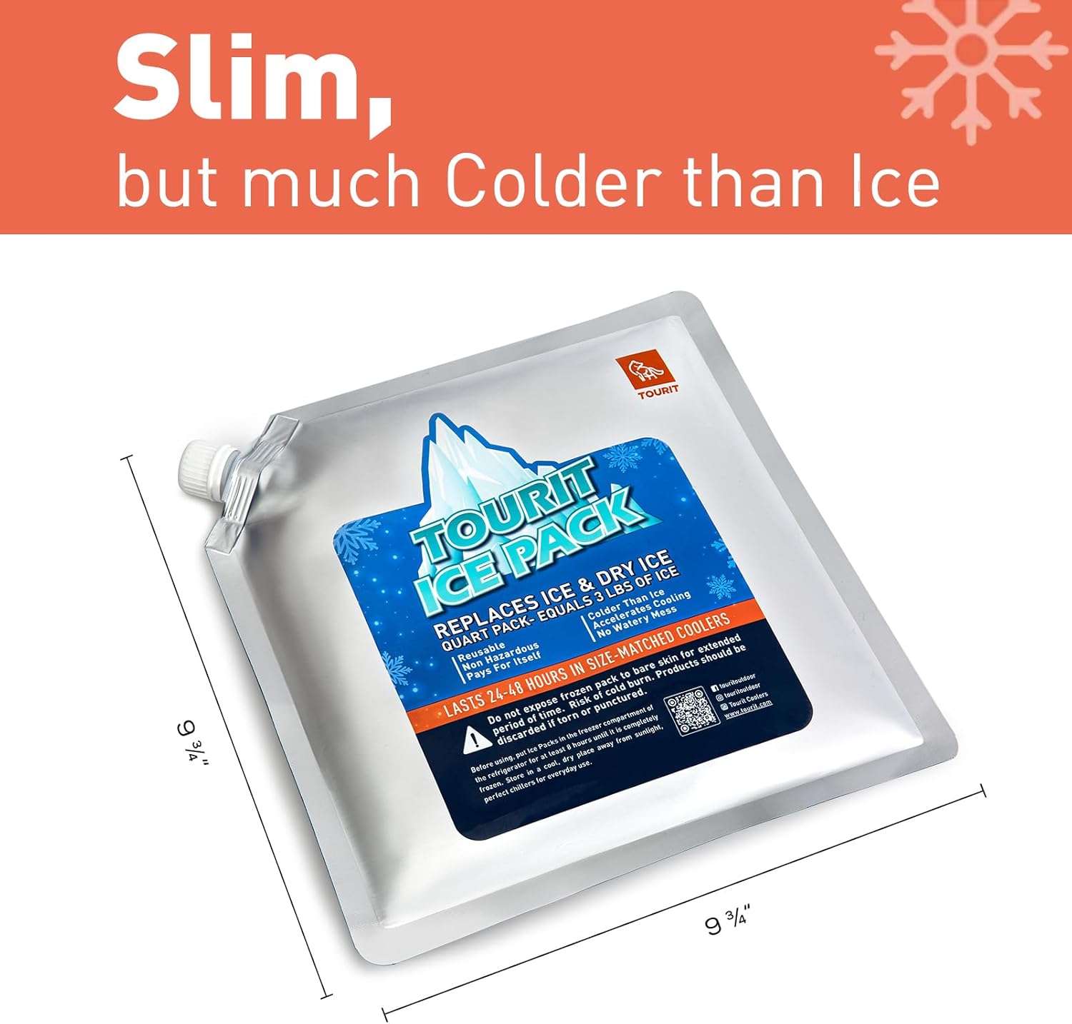 Thumbnail 1 de TOURIT Reusable Ice Packs (4 Pack) – Long-Lasting Gel Ice Packs for Coolers, Lunch Bags and More