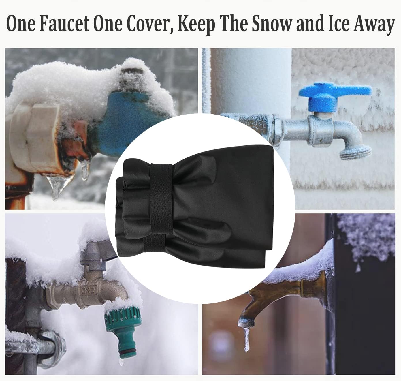 Detalle 2 de POROLIR PR-102102 Outdoor Faucet Covers, Insulated Waterproof Fabric