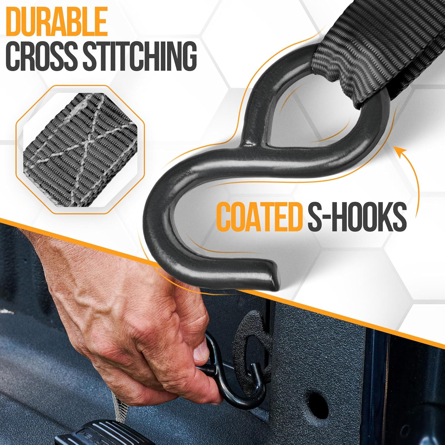 Thumbnail 2 de FORTEM Ratchet Straps 748kg 4 Pack