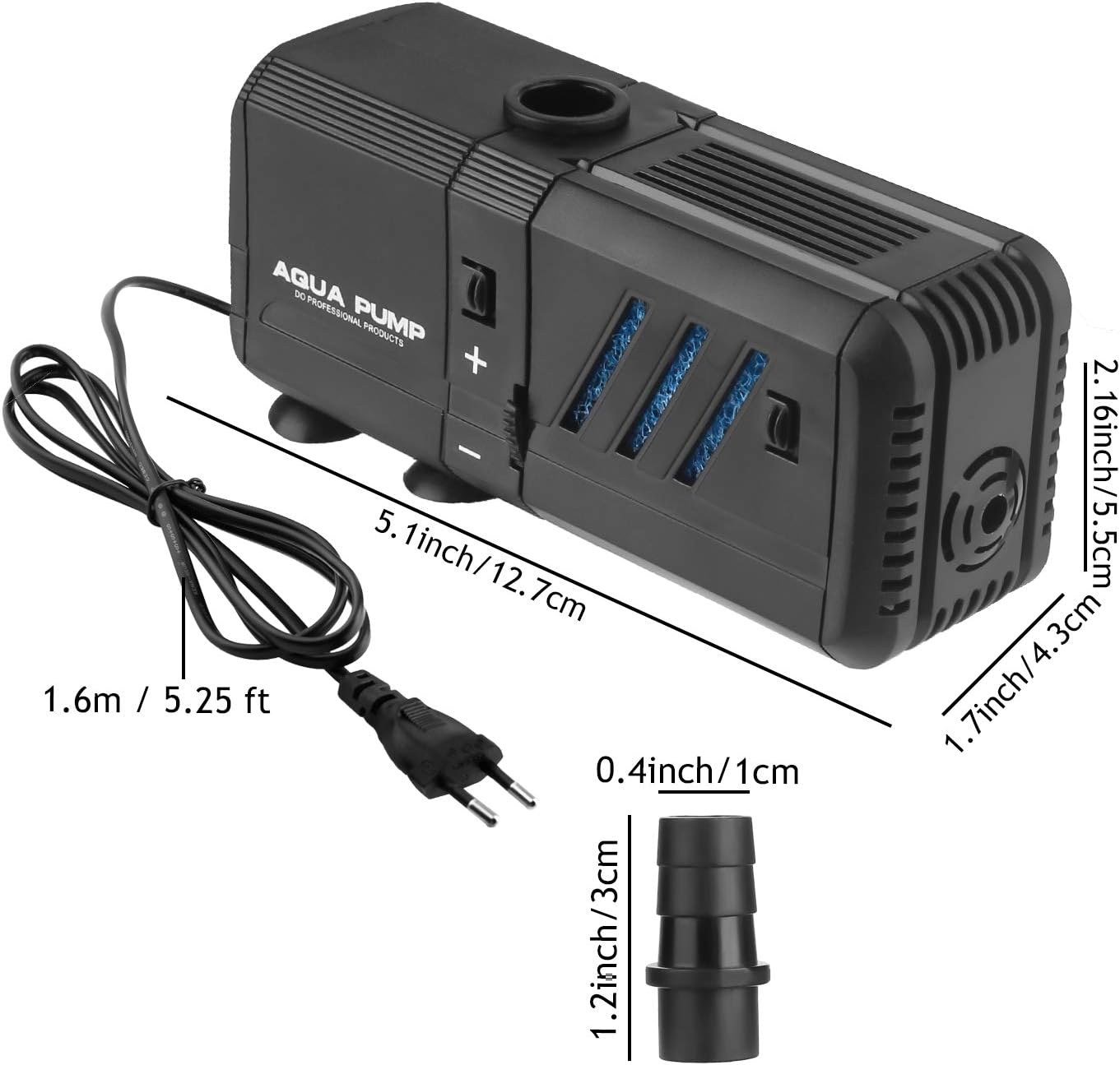 Detalle 2 de NO.17 Filtro Interno Acquario 12W Regolabile con Pompa 1200 L/H per 300-500 L