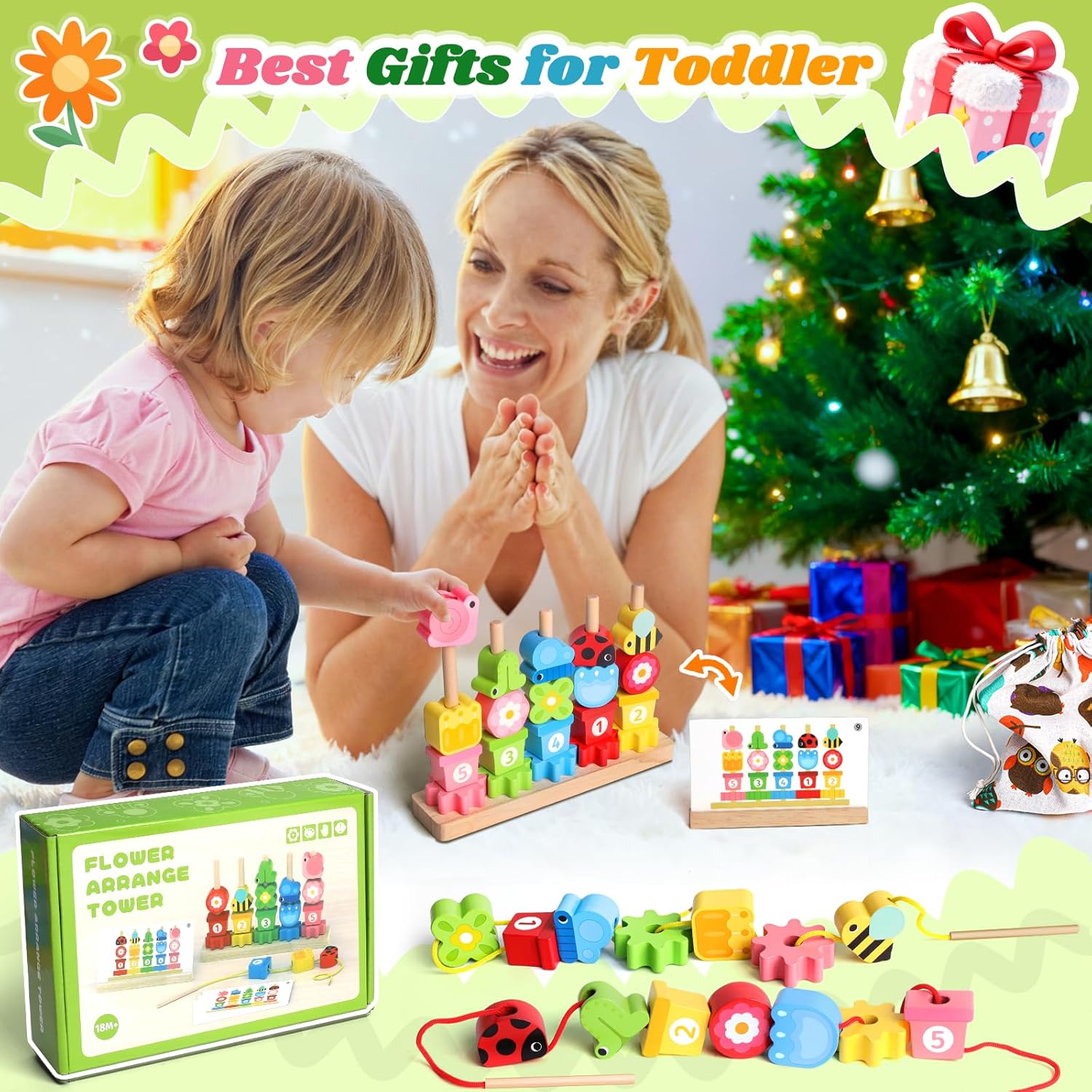 Thumbnail 5 de Montessori Wooden Toddler Toys Fine Motor Set