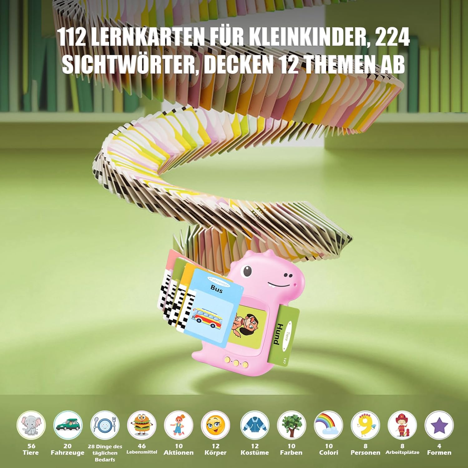 Detalle de Sprechende Lernkarten ab 2–6 Jahren – Interaktives Lernspielzeug zum Deutschlernen