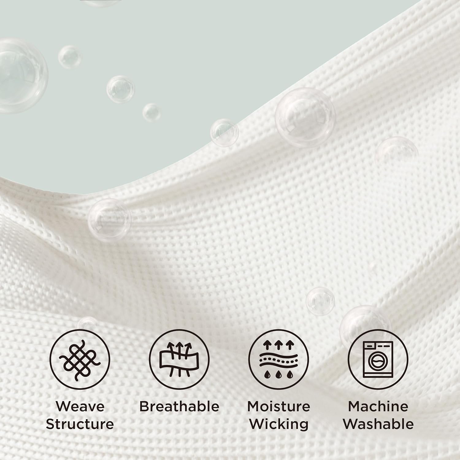 Detalle de Bedsure Cotton Waffle Blanket, Queen