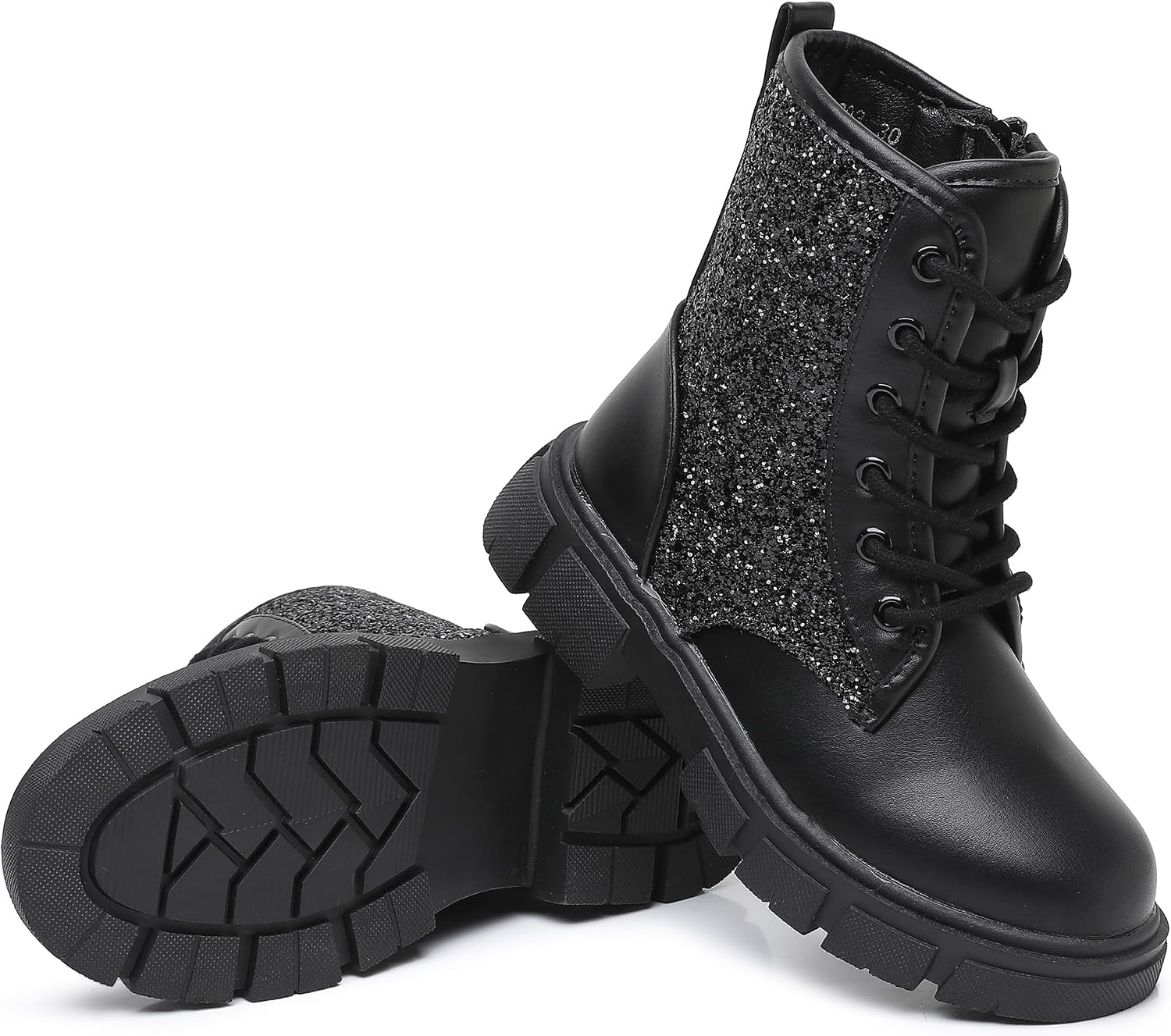 Detalle de Apakowa Girls' Combat Boots with Side Zipper