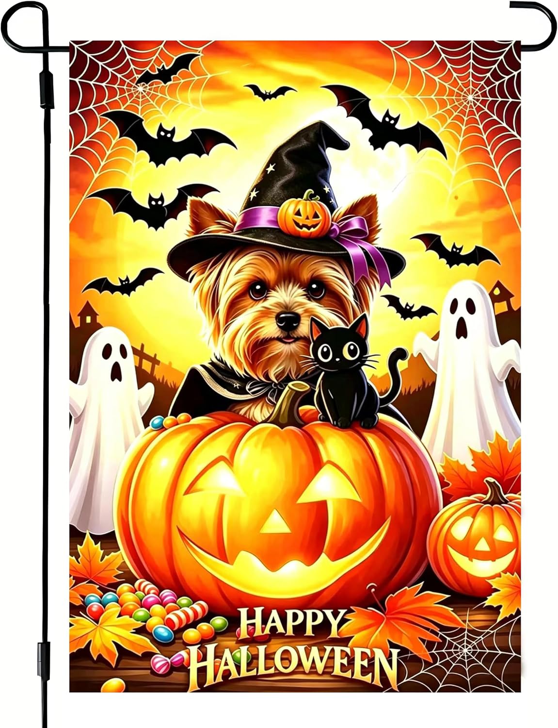 Thumbnail 6 de Corgi Halloween Garden Flag 12 x 18 in