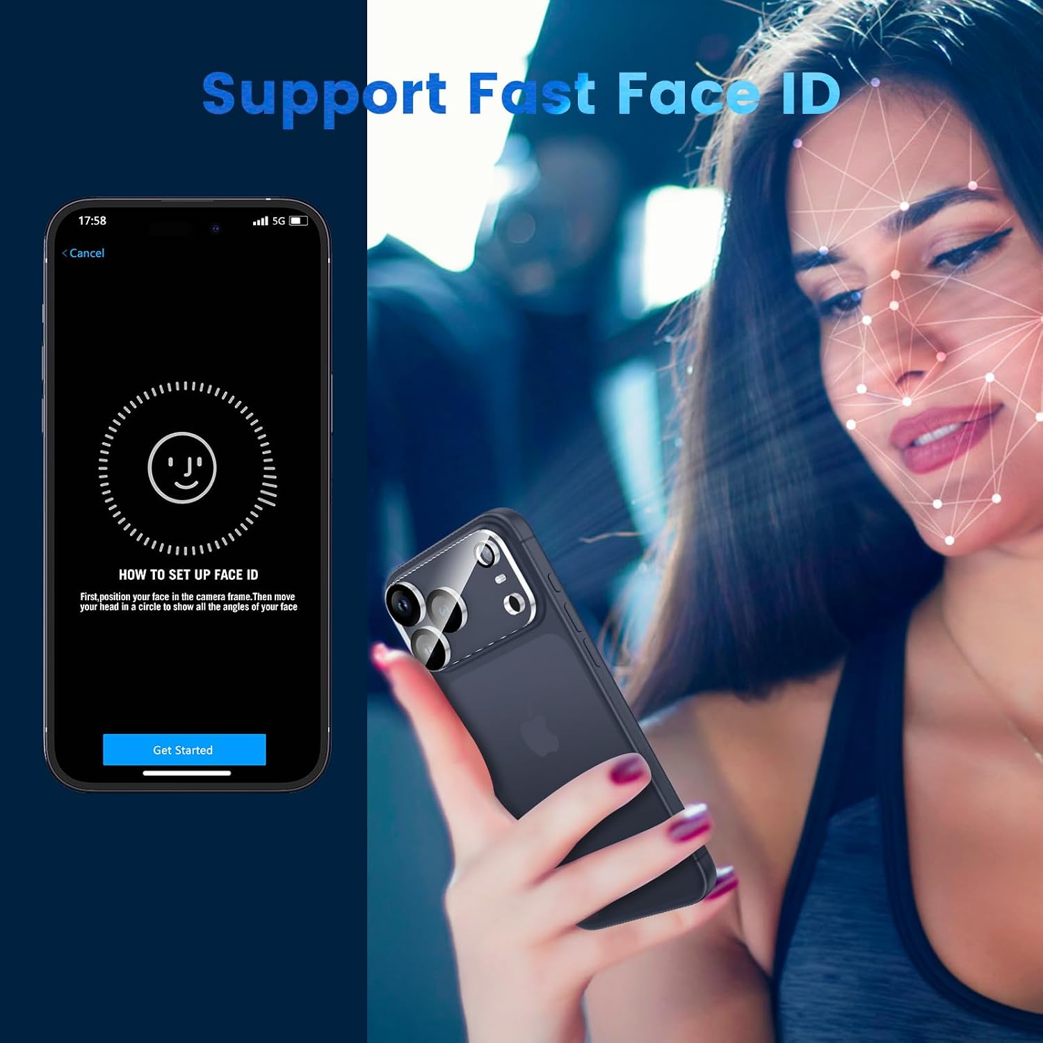 Thumbnail 6 de HWeggo iPhone 17 Pro Sichtschutzfolie