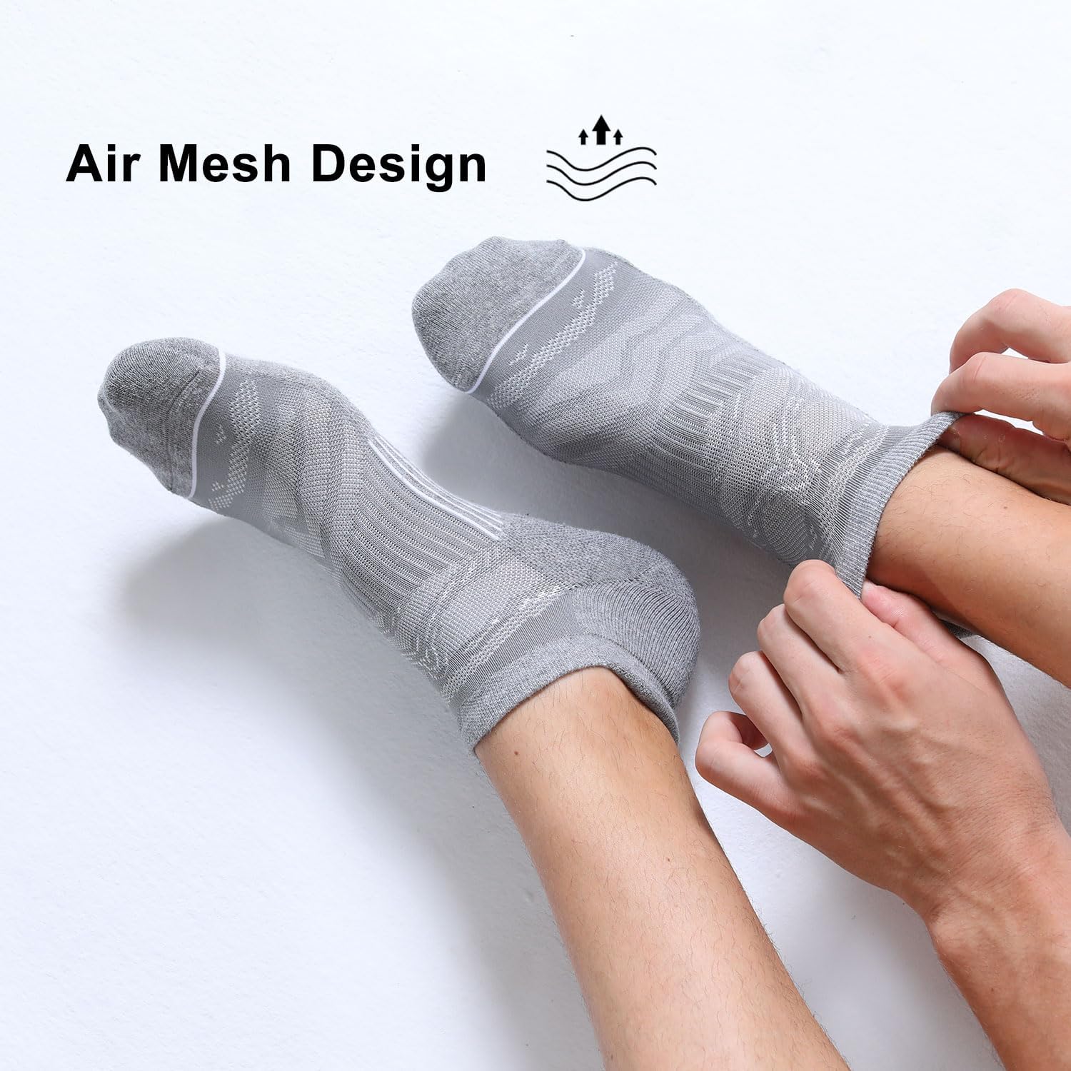 Thumbnail 2 de FITRELL Men's 6 Pack Ankle Running Socks – Low Cut Cushioned Athletic Socks (7-9/9-12/12-15)