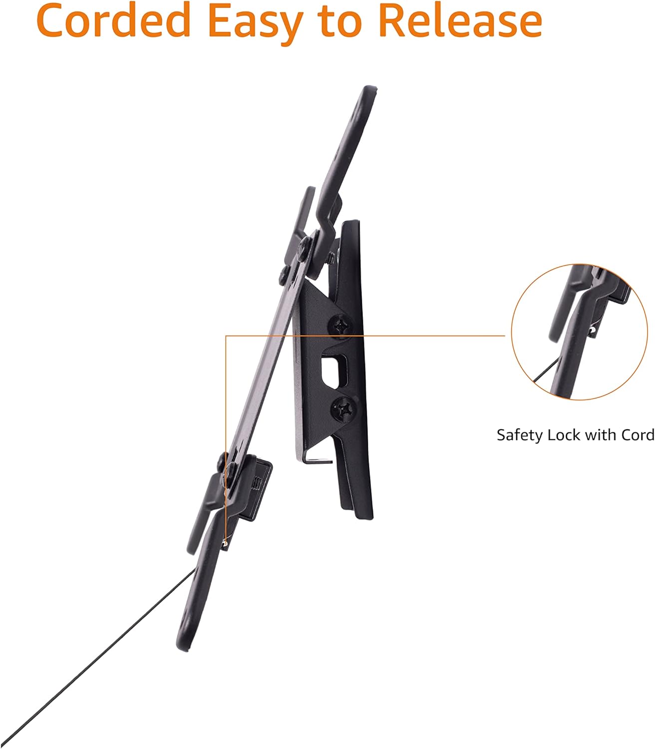 Detalle de Amazon Basics Support mural fixe pour téléviseur 12–40 pouces, VESA 200×200 mm, noir