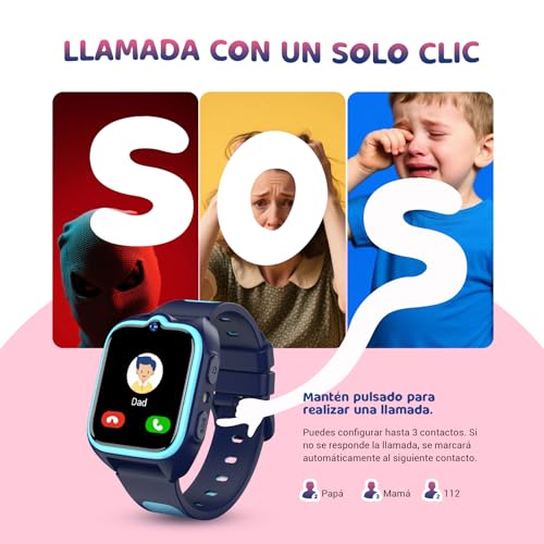 Detalle de Blackview Smartwatch Z30 para Niños con GPS, SOS y Videollamadas – Azul