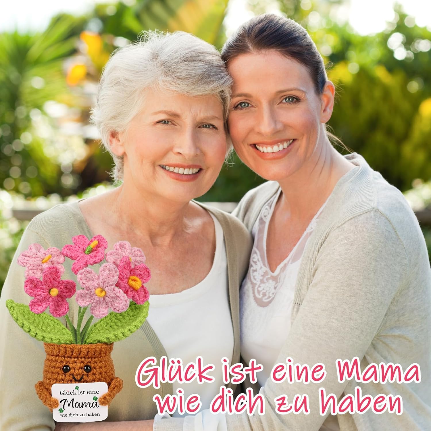 Thumbnail 4 de WenmthG Pocket Hug Rosa Nomeolvides – handgestricktes Muttertagsgeschenk für Mama