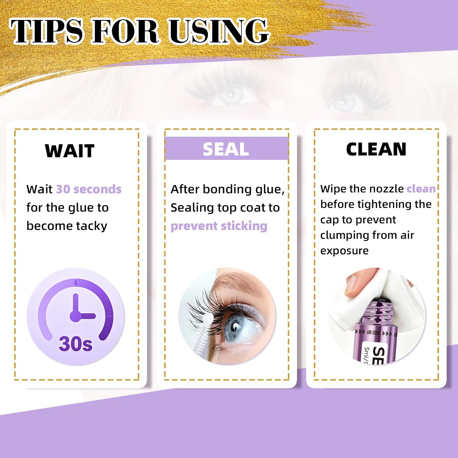 Thumbnail 4 de B&Q Lash Cluster Glue 10ML: Bond & Seal for Waterproof Lash Clusters